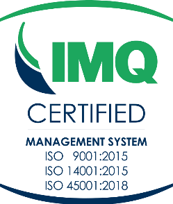 Marchio IMQ Certified Management System ISO 9001:2015, ISO 14001:2015, ISO 45001:2018